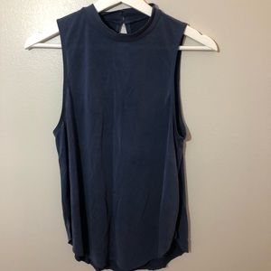 AE Blue Flowy Tank